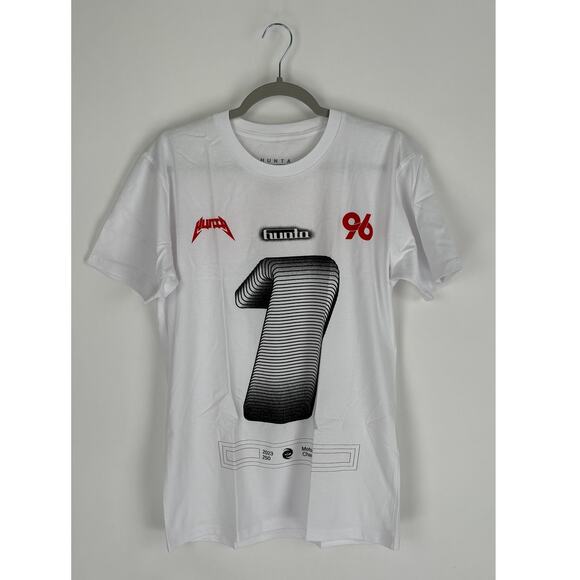 Hunta Racing MX23 Champ Tee Shirt Mens Medium Motorcross Champion White Red New - Picture 1 of 8